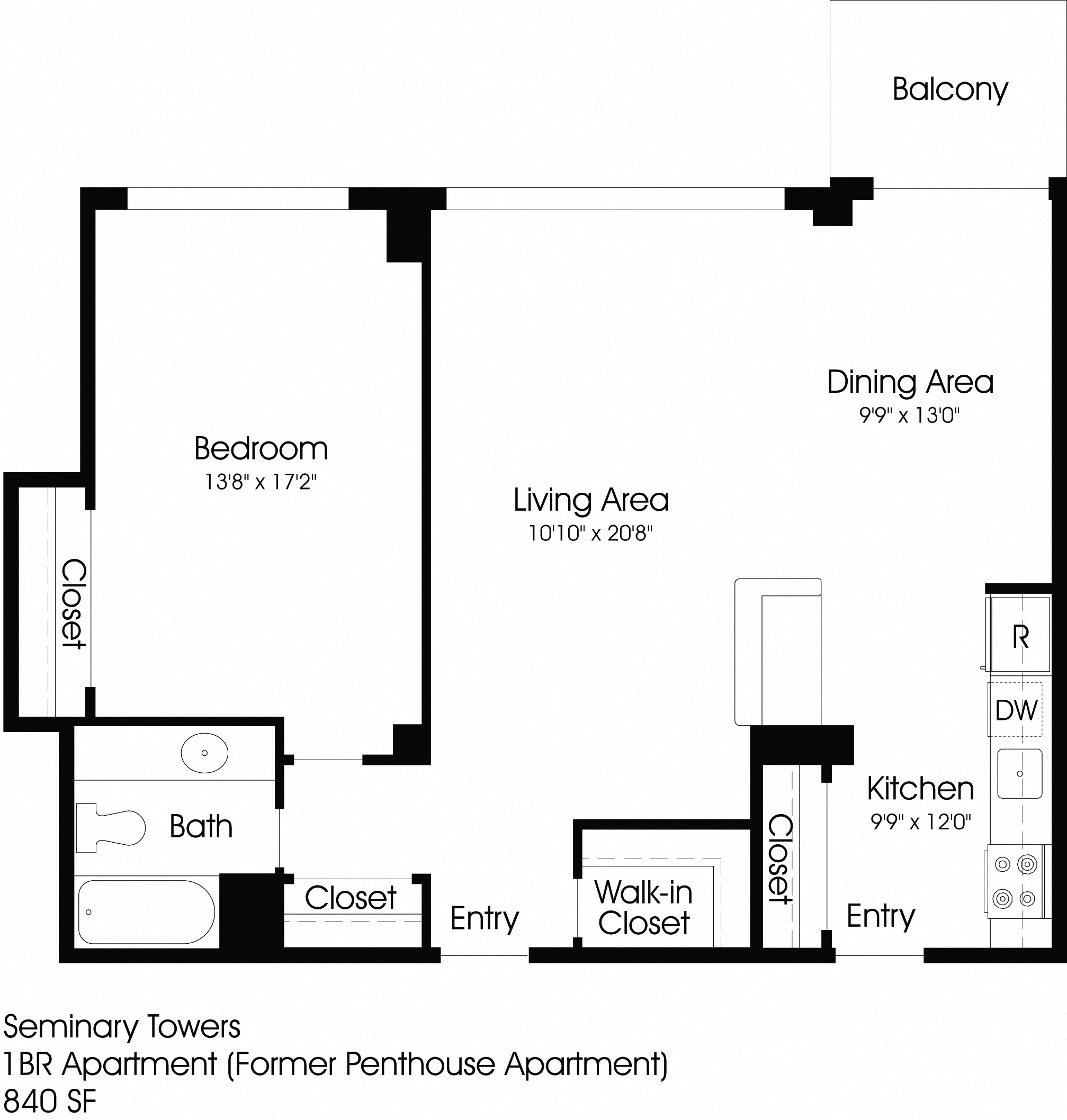 1 bed 1 bath J at Seminary Towers, Alexandria, 22304