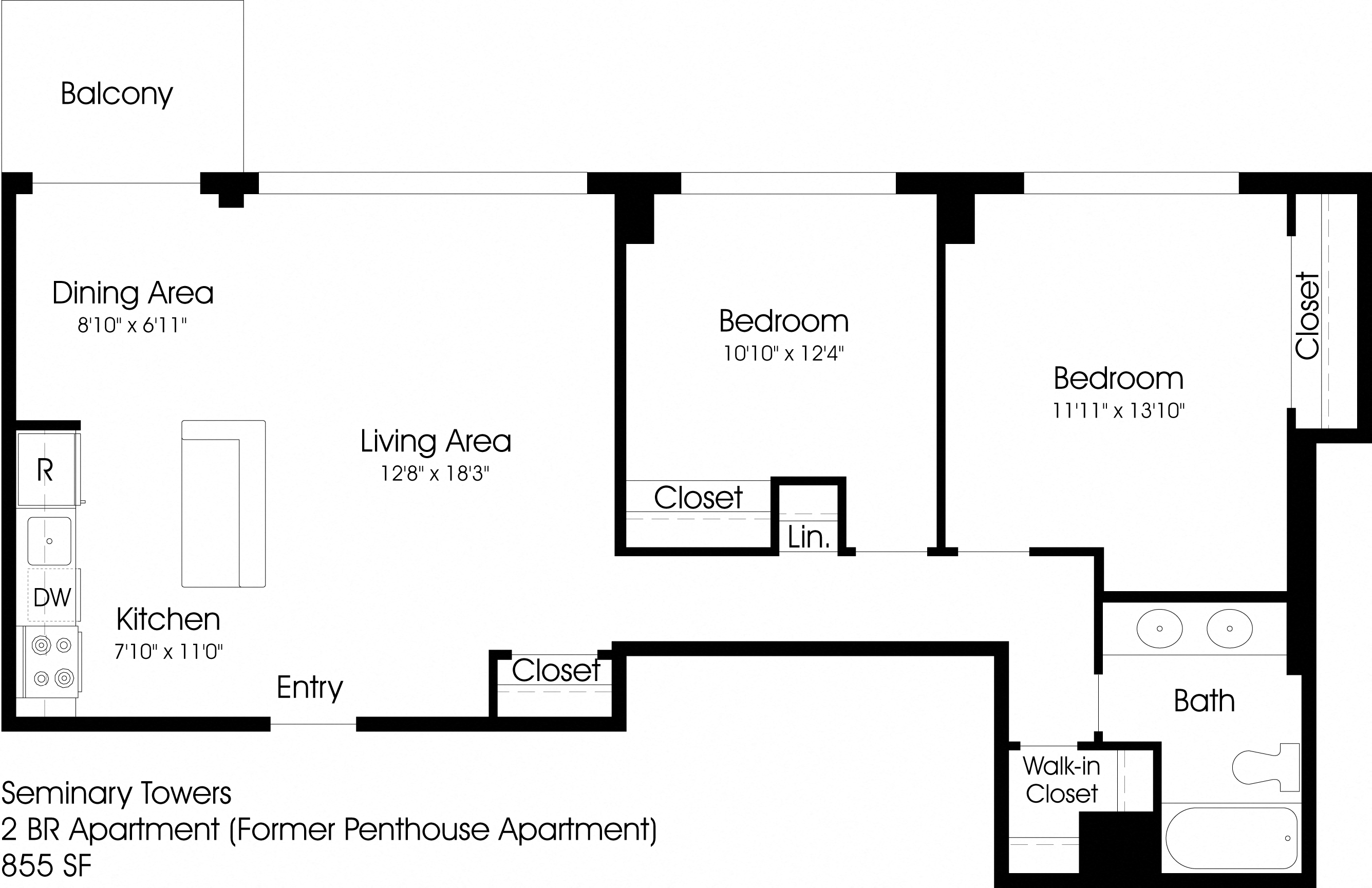 2 bed 2 bath at Seminary Towers, Virginia, 22304