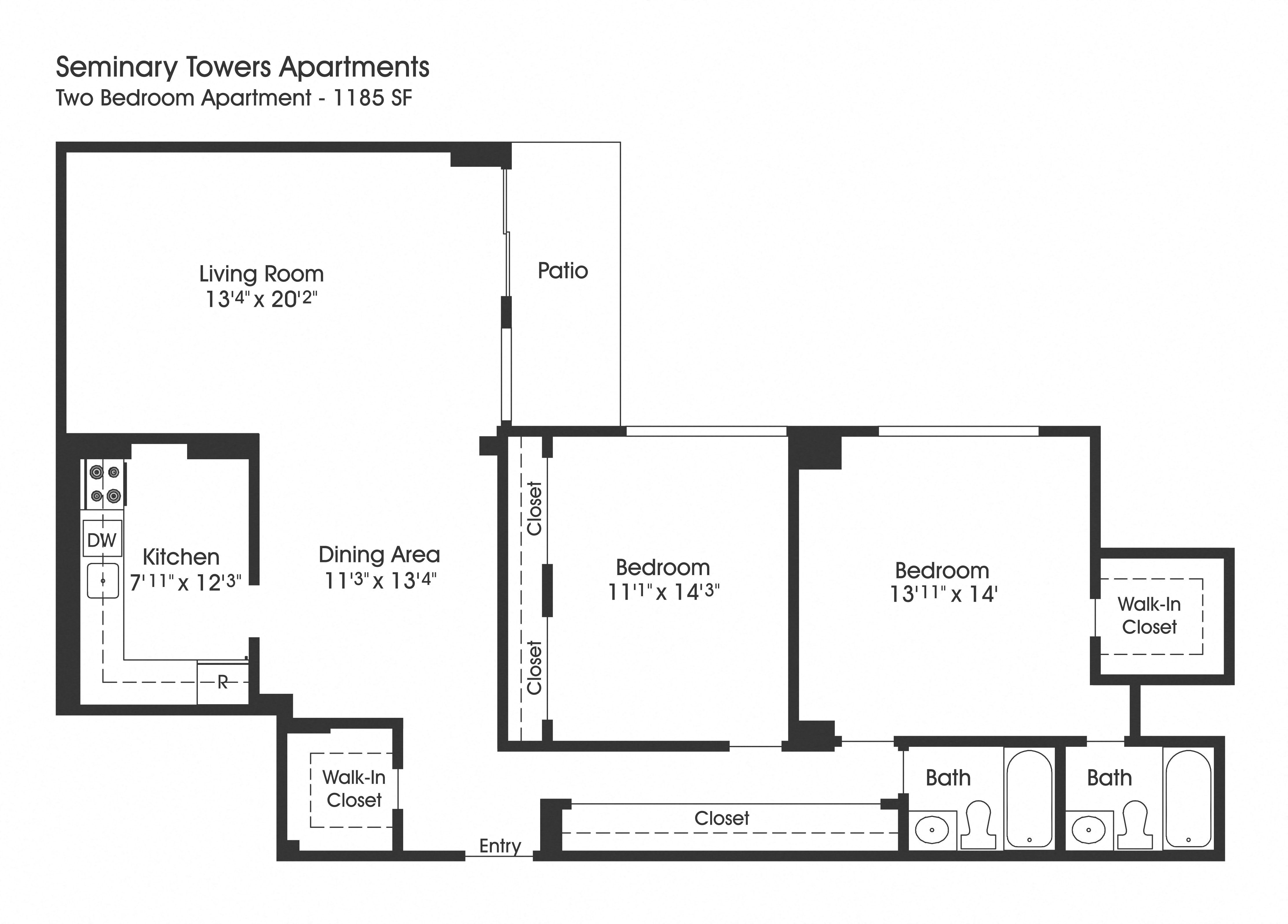 2 bed 2 bath P at Seminary Towers, Alexandria, VA