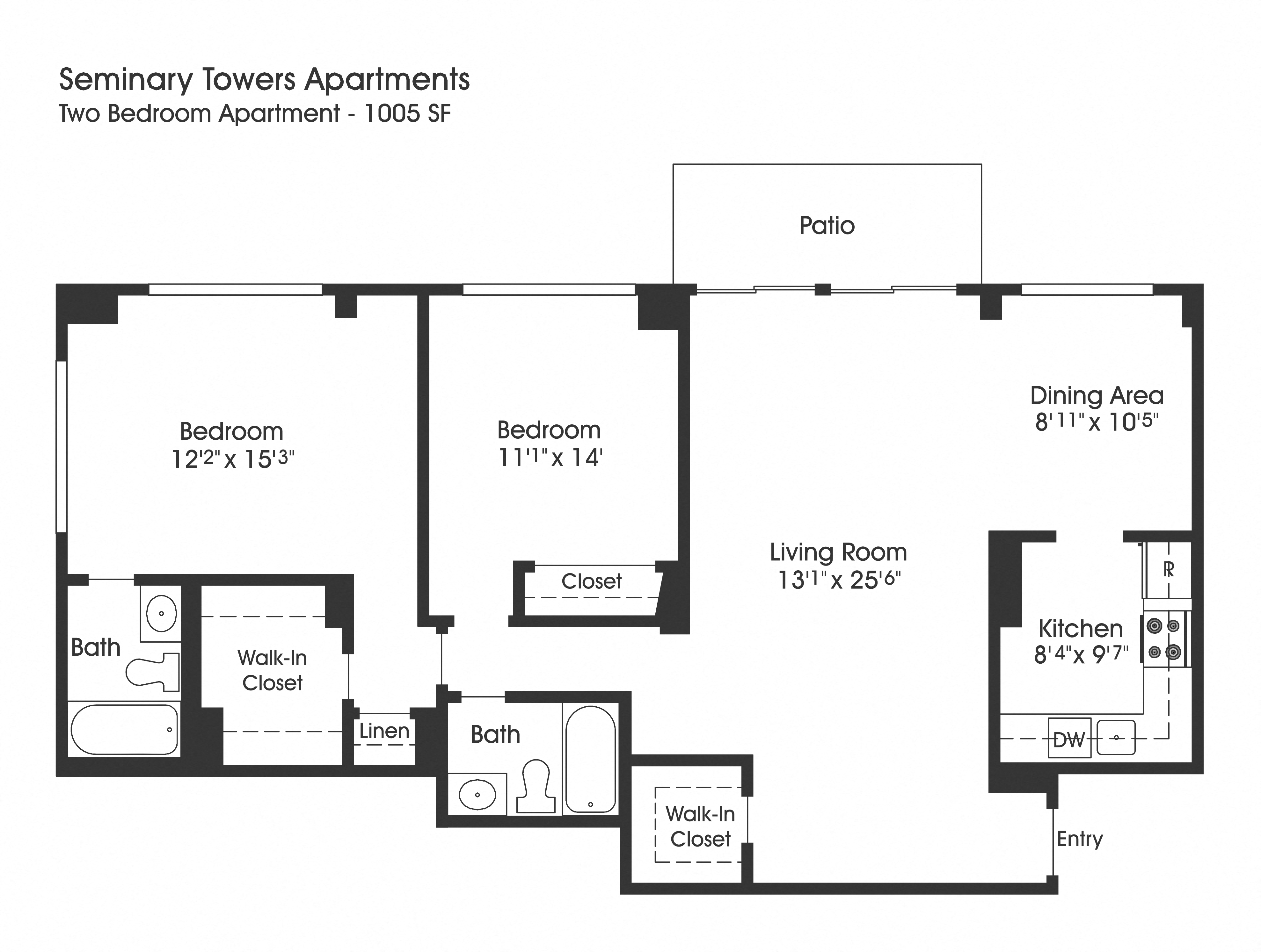 2 bed 2 bath G at Seminary Towers, Virginia, 22304