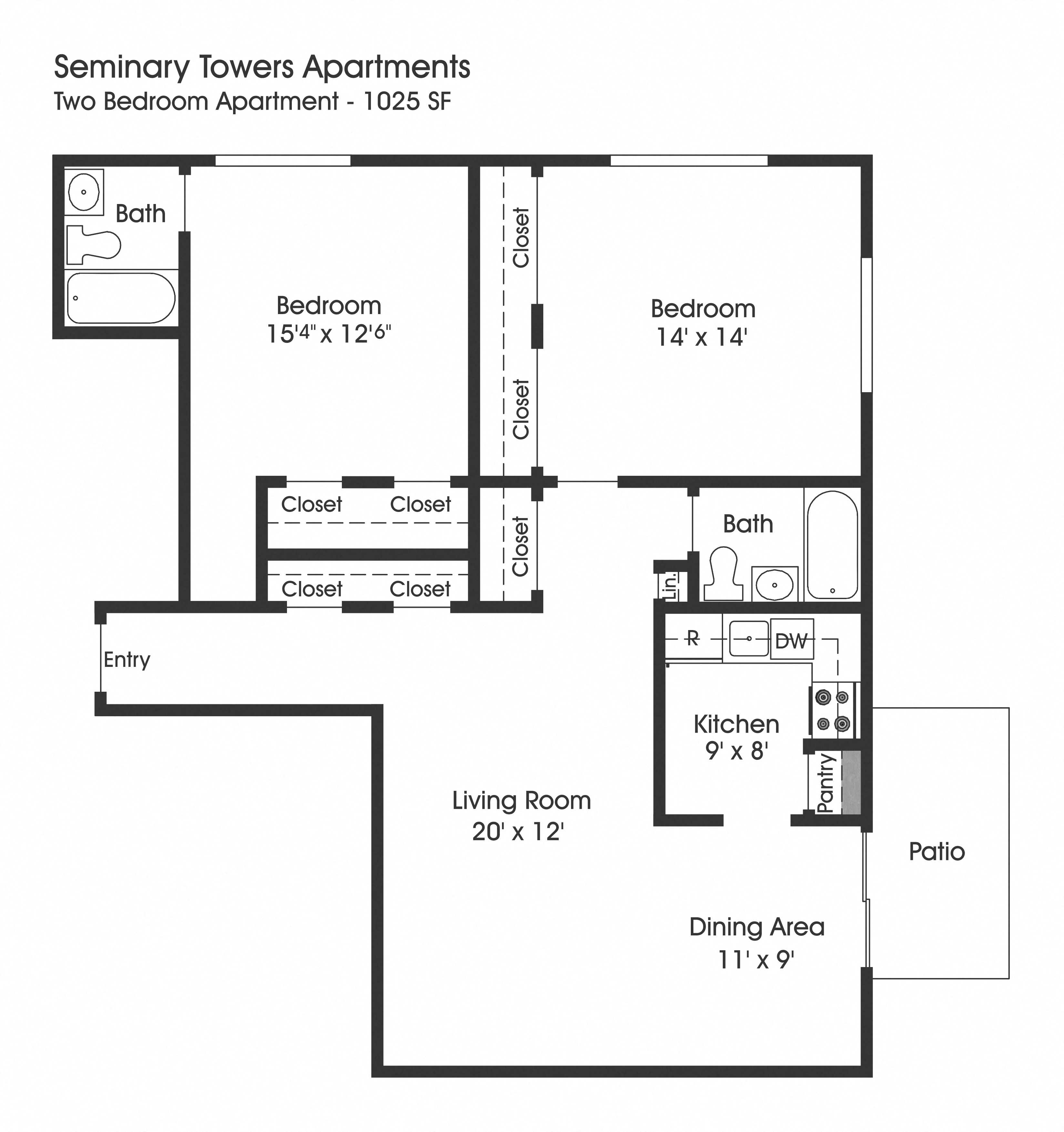 2 bed 2 bath H at Seminary Towers, Alexandria, VA, 22304
