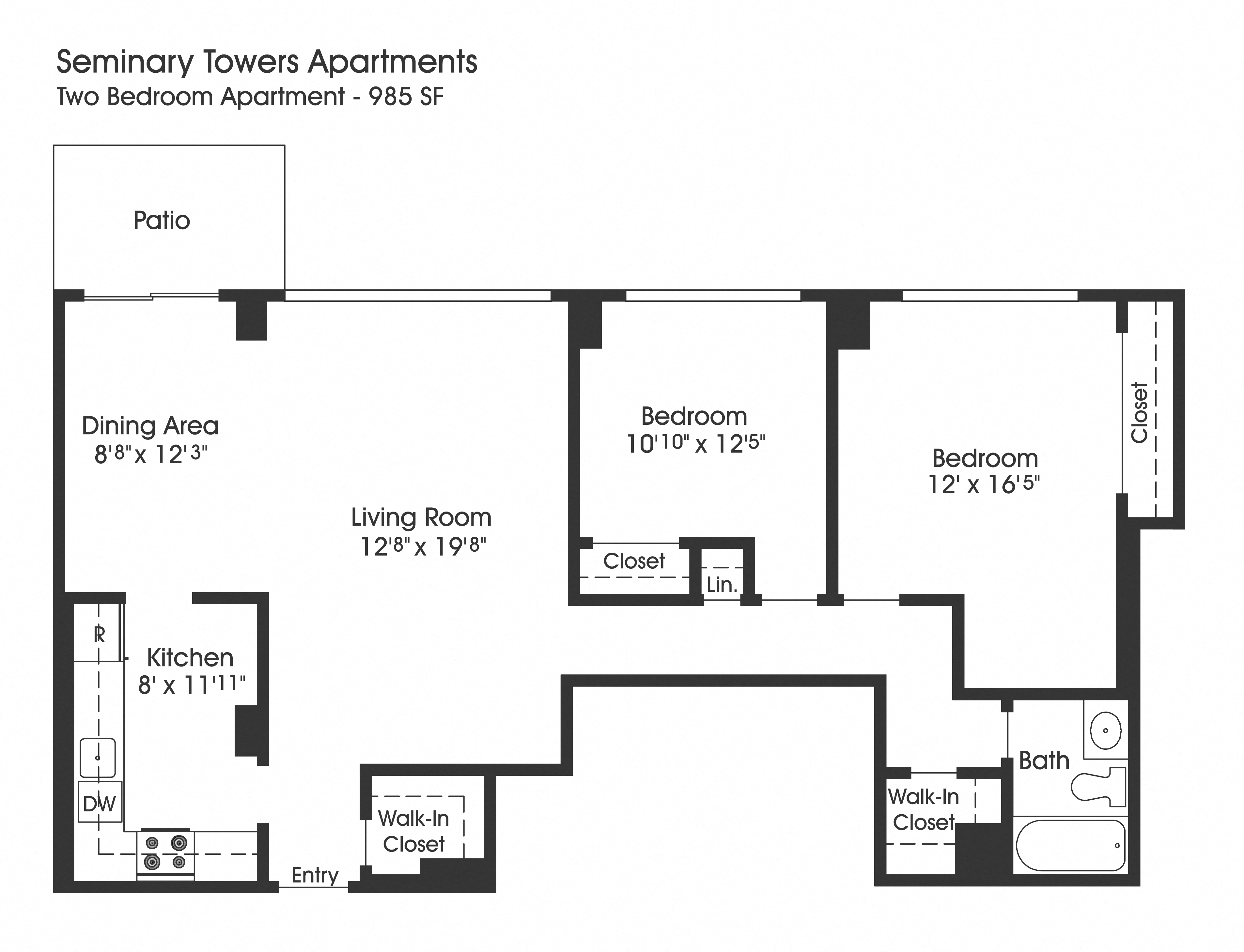 2 bed 2 bath A at Seminary Towers, Alexandria, VA, 22304