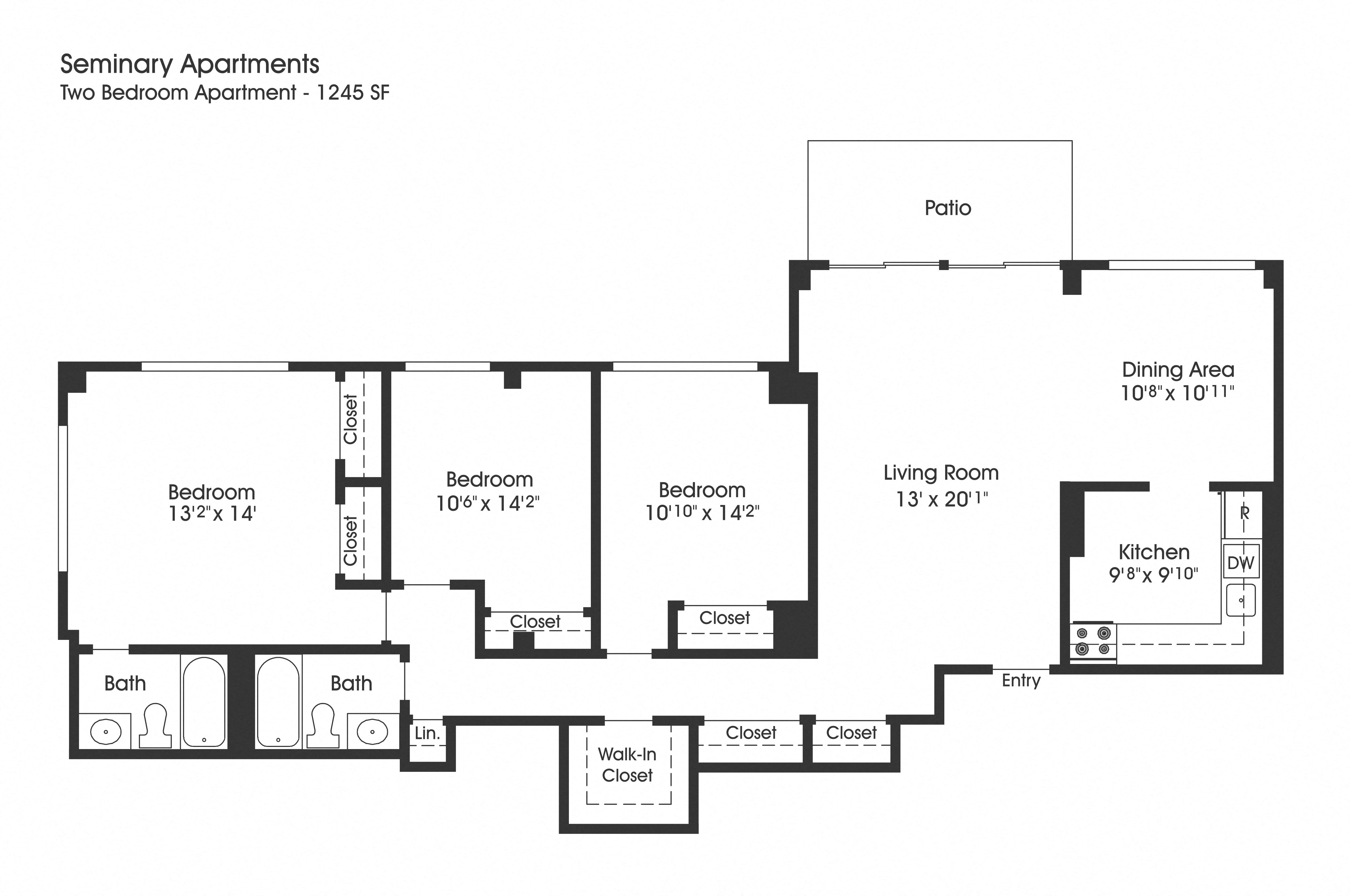 3 bed 2 bath at Seminary Towers, Alexandria, Virginia