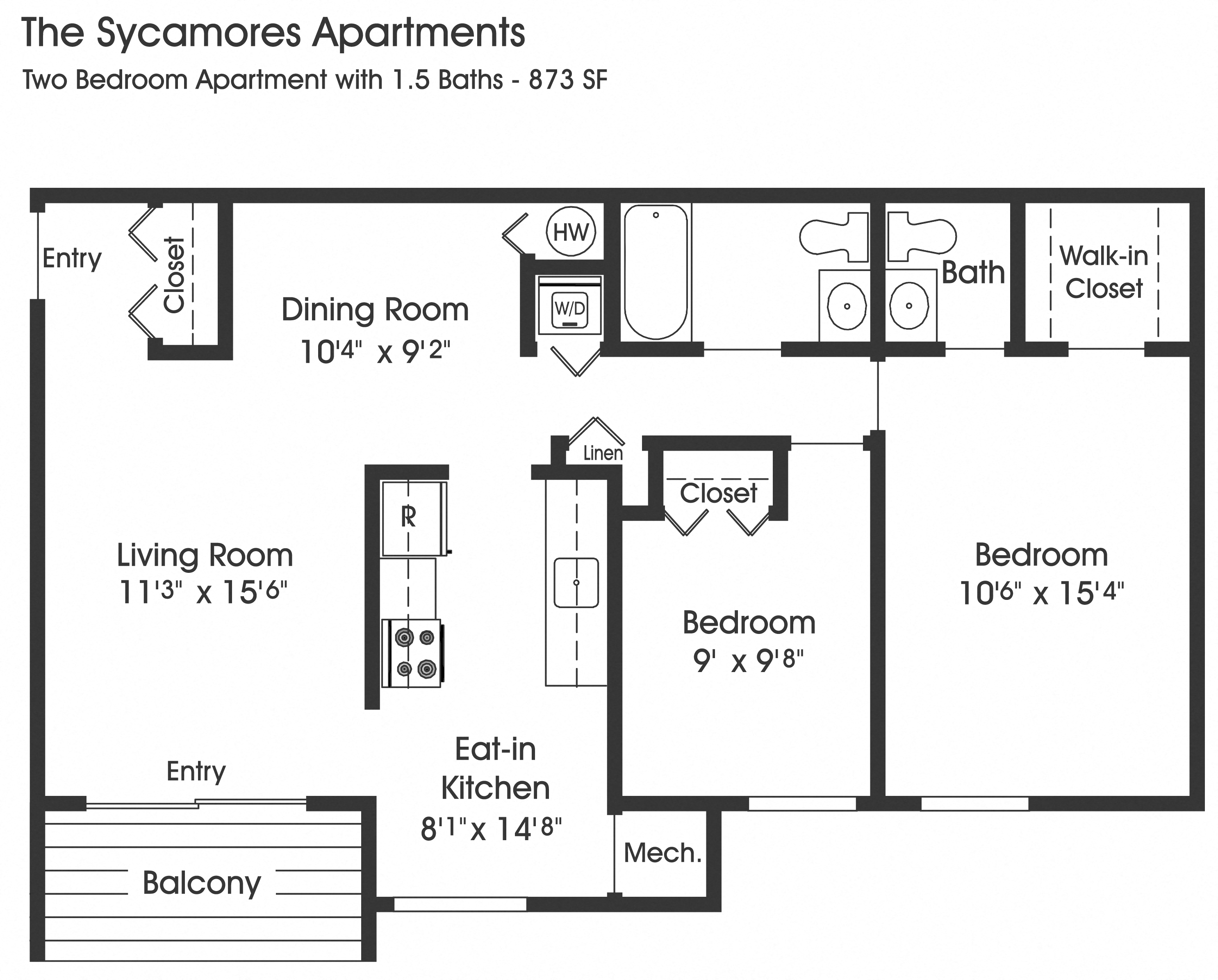 2BR 1.5BA_873sf at The Apartments at The Sycamores, Reston, VA