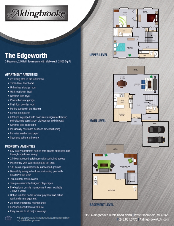 Edgeworth - includes a 2 car attached garage