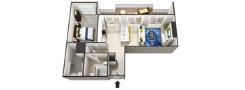 The Capri 3D floor plan image