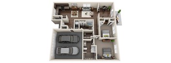 Ledgewood Apartment homes floor plan Temperance, MI