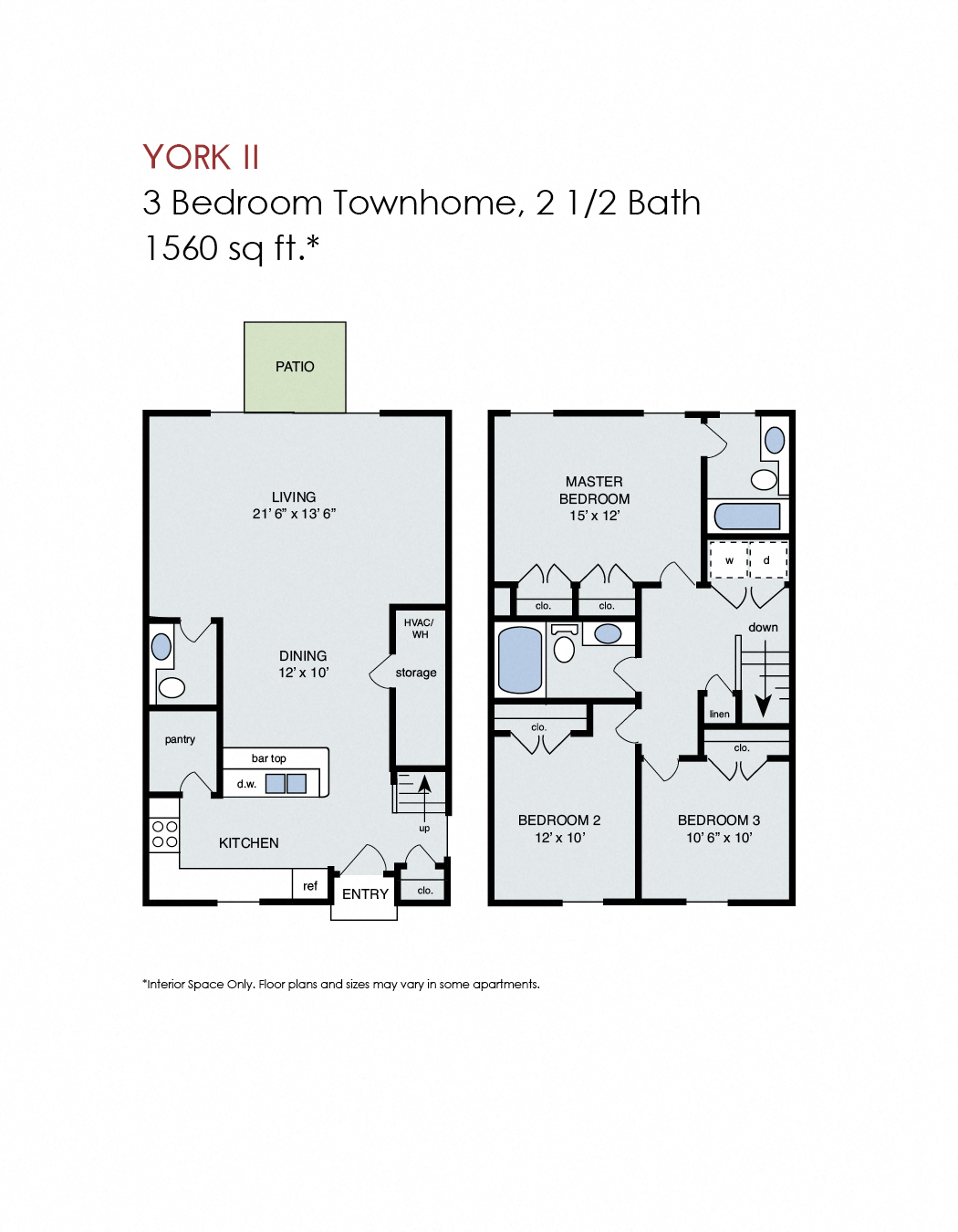 York II - 3 Bedroom Townhome