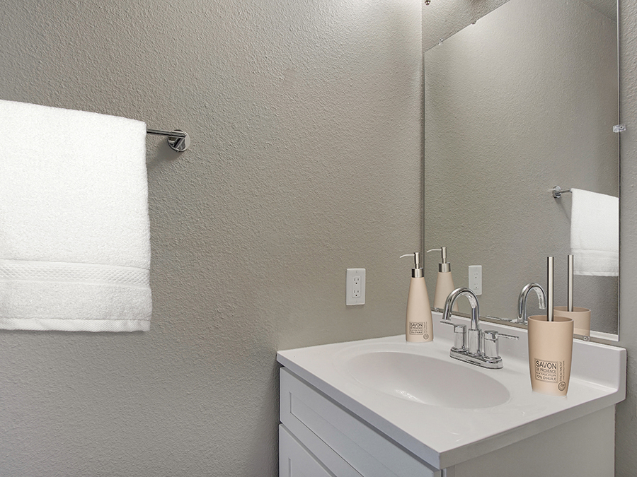 Bathroom sink  l The Aurora Apartments