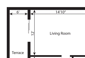 1 Bed 1 Bath C w/ Terrace