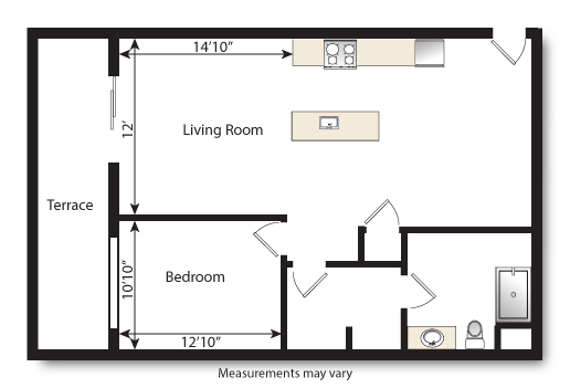 Colewood_FloorPlan_201_207 860 sqft