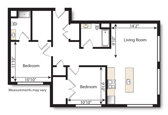 Colewood_FloorPlan_408_412 1070sqft