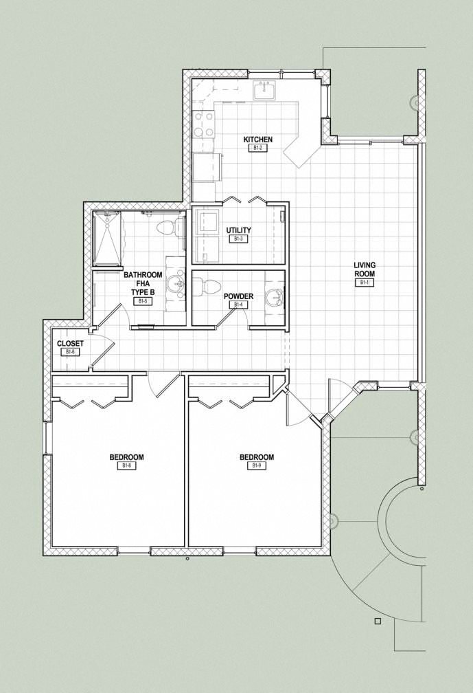 2x1.5 St Anthony Garden Court Apartments in St.Cloud, FL two bedroom 1.5 bathroom