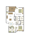 2 Bedrooms 1 Bath