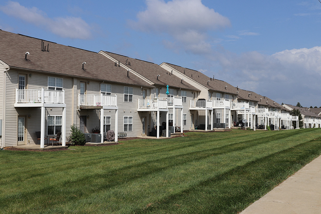 Two bedroom flats with private patios and decks