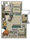Alta – 1 bedroom 1.5 bath, study