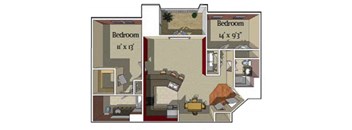 Aspen – 2 bedroom 2 bath
