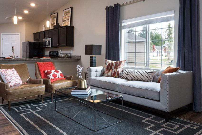 Lake Wylie SC Apartment Rentals Redwood Lakepointe Ridge Living Room Kitchen
