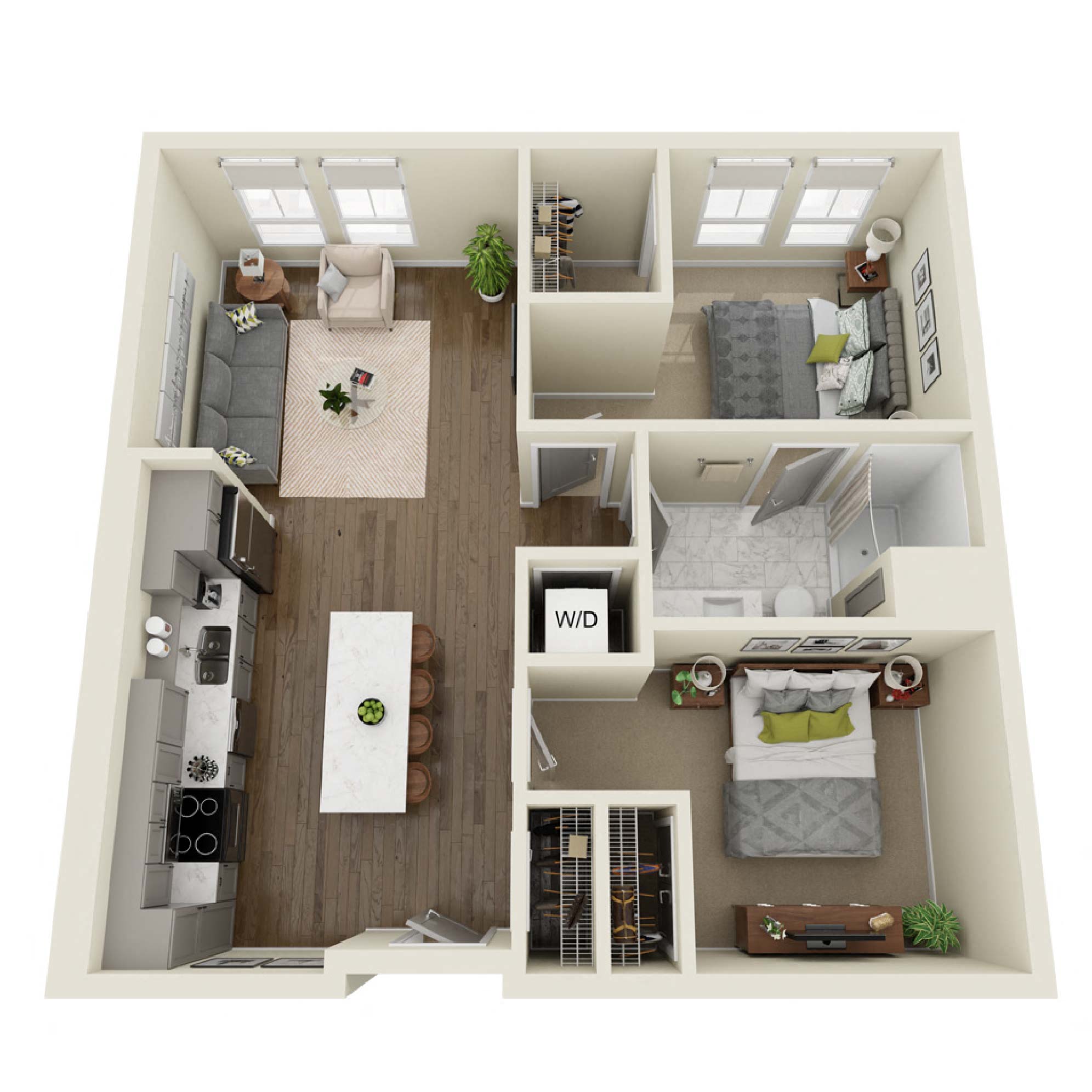 Baker Floor Plan at Dillard Apartments, Fargo, ND, 58102
