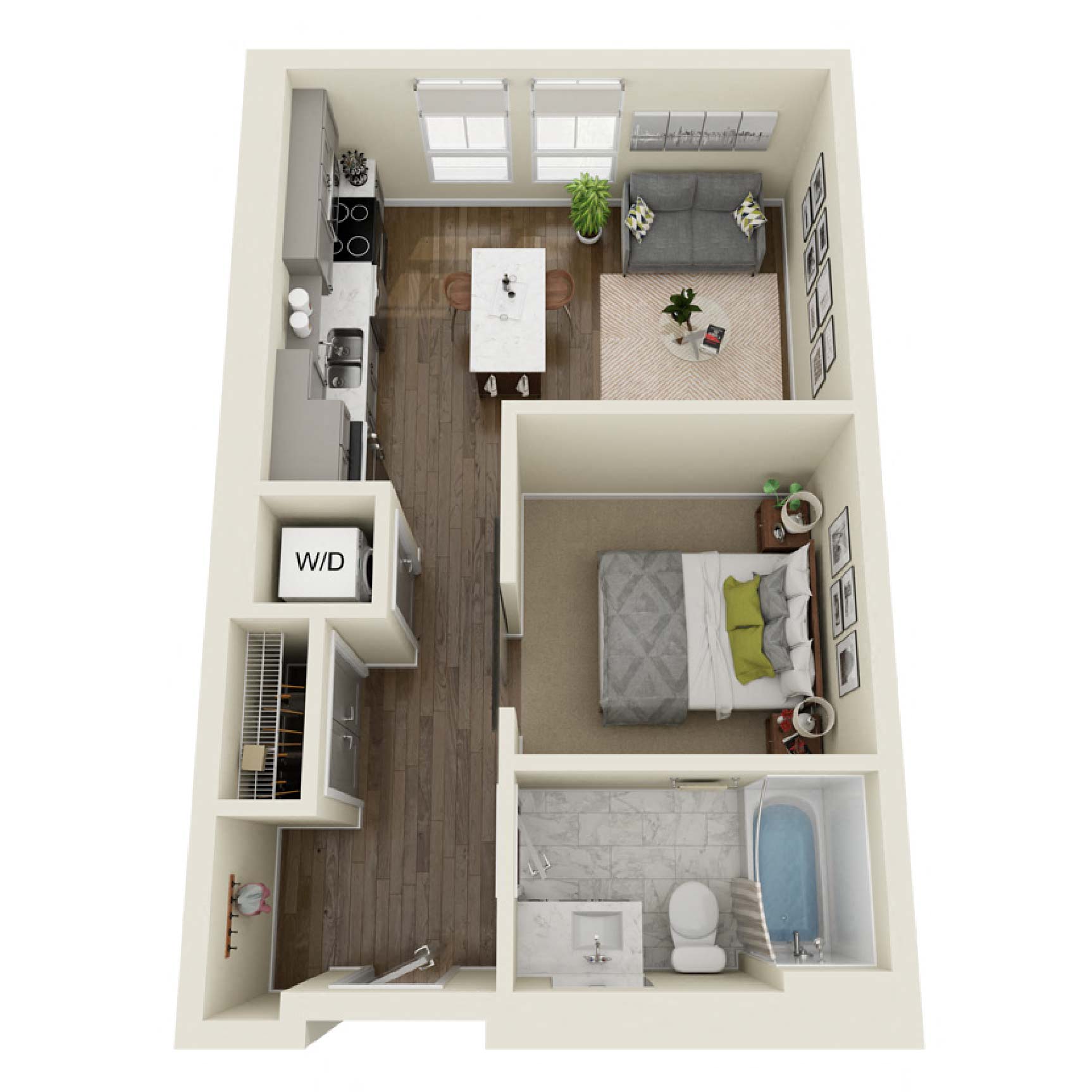 Finch Floor Plan at Dillard Apartments, Fargo, ND 58102