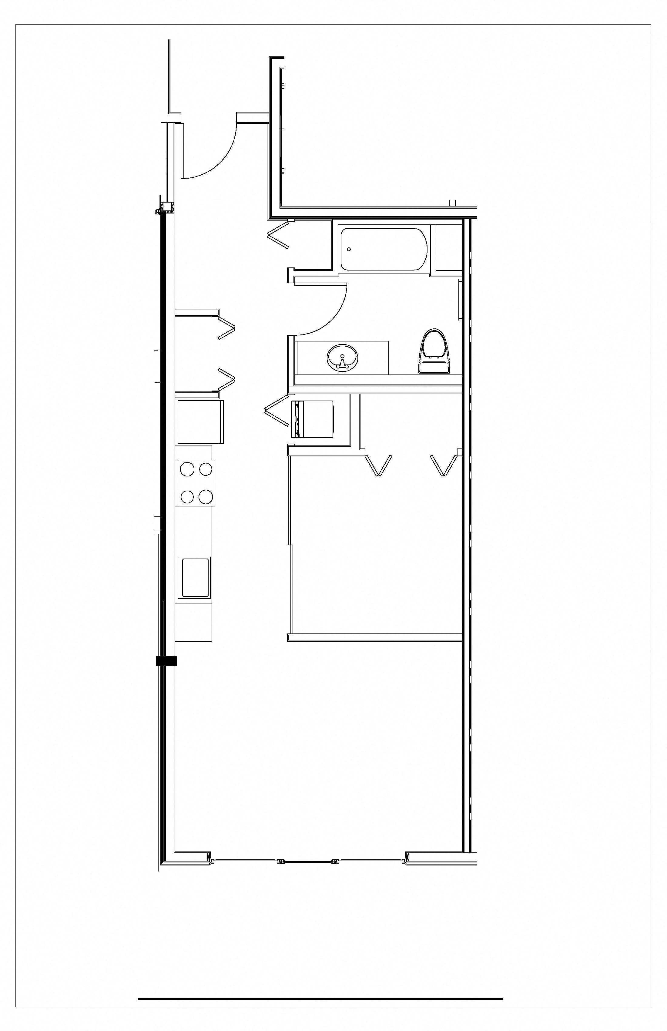 1 Bed, 1 Bath Open-A
