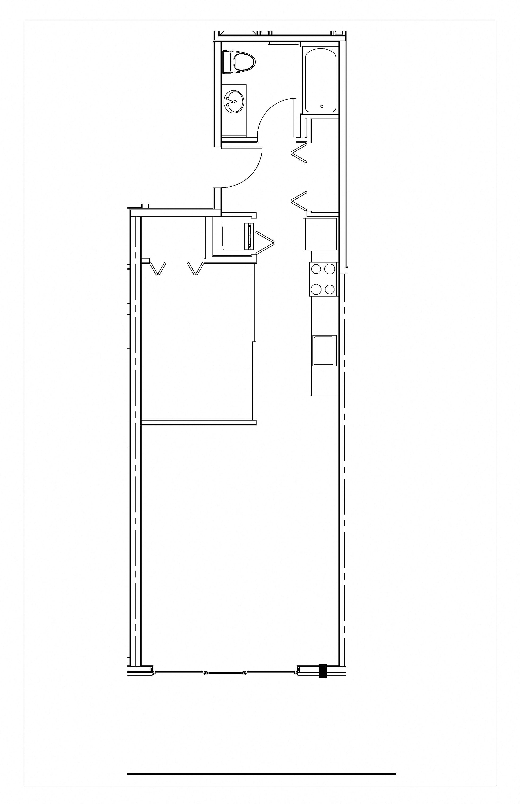 1 Bed, 1 Bath Open-C