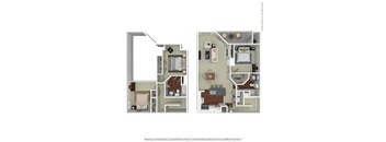 3 bedroom 2 bathroom Floor plan A at Butternut Ridge, Ohio