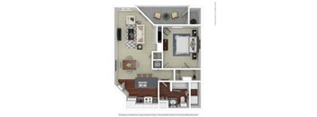 1 bedroom 1 bathroom Floor plan at Butternut Ridge, North Olmsted