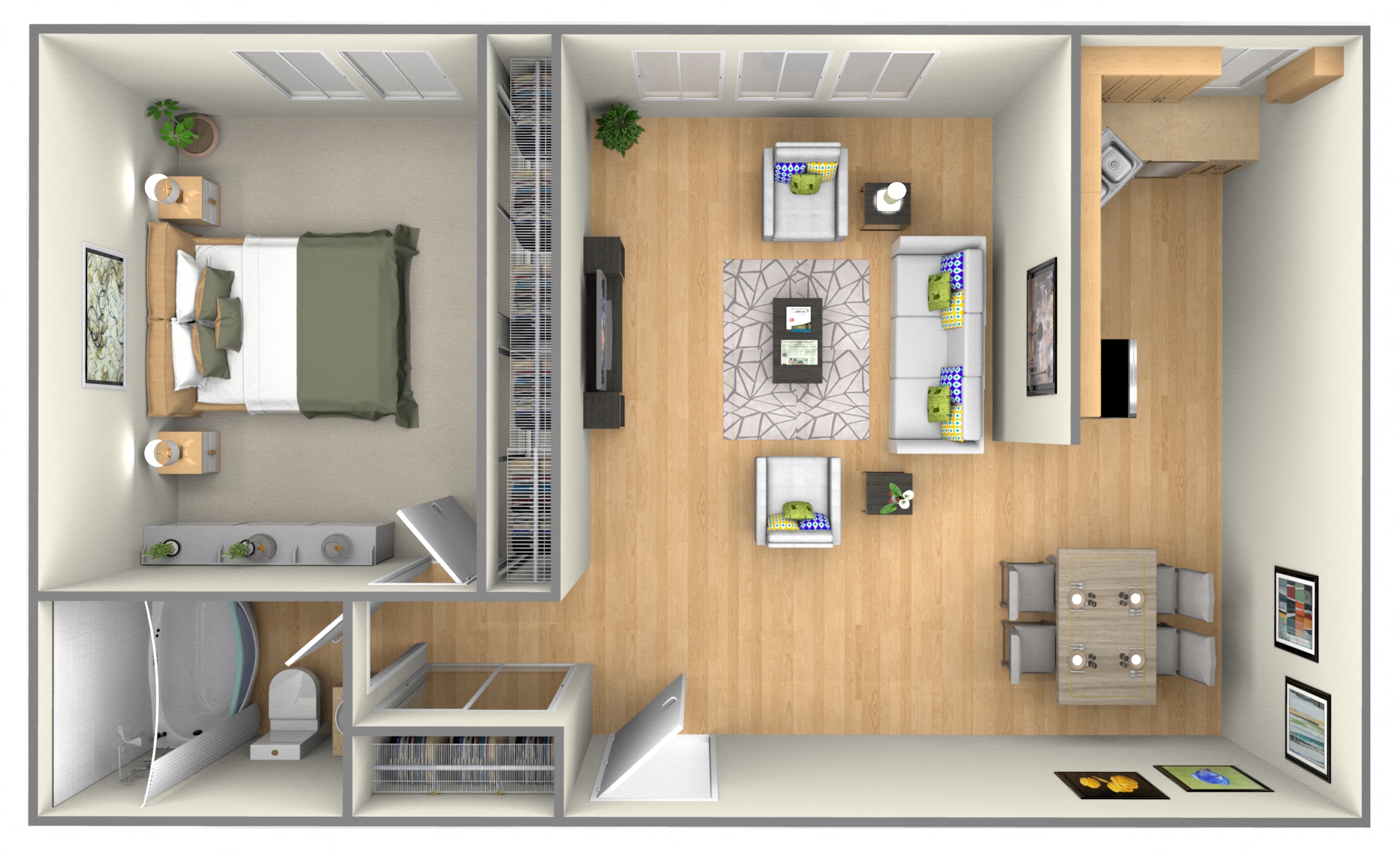 Parc West 1 Bedroom  RENOVATED