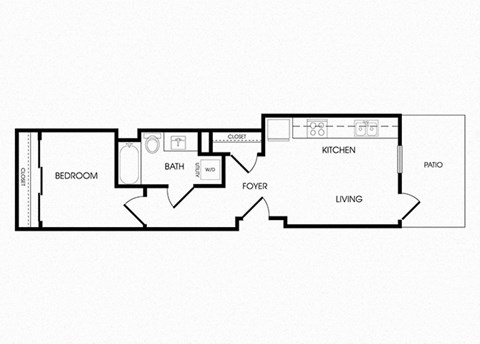 A03 floorplan at Infinity Apartments in Seattle, WA