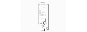 A05 one bedroom floorplan at Infinity Apartments in Seattle, WA