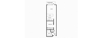 A6 one bedroom floorplan at Infinity Apartments in Seattle, WA