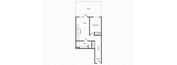 A14 one bedroom floorplan at Infinity Apartments in Seattle, WA
