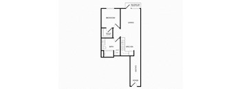 A15 one bedroom floorplan at Infinity Apartments in Seattle, WA