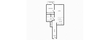 A17 one bedroom floorplan at Infinity Apartments in Seattle, WA