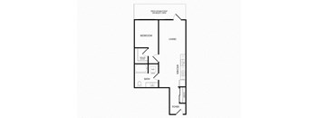A18 one bedroom floorplan at Infinity Apartments in Seattle, WA