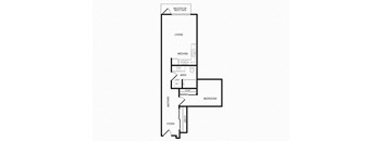 A19 one bedroom floorplan at Infinity Apartments in Seattle, WA