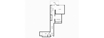 A22 one bedroom floorplan at Infinity Apartments in Seattle, WA