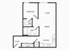 A23 one bedroom floorplan at Infinity Apartments in Seattle, WA