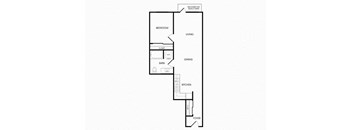 A24 one bedroom floorplan at Infinity Apartments in Seattle, WA