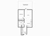 A25 one bedroom floorplan at Infinity Apartments in Seattle, WA