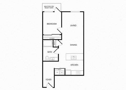 A26 floorplan at Infinity Apartments in Seattle, WA