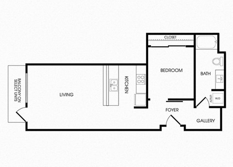A28 floorplan at Infinity Apartments in Seattle, WA