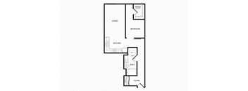 A29 one bedroom floorplan at Infinity Apartments in Seattle, WA