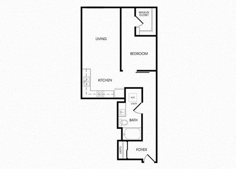A29 one bedroom floorplan at Infinity Apartments in Seattle, WA