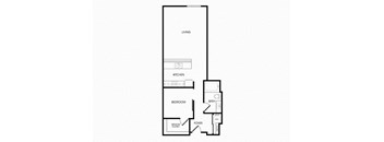 L30 one bedroom floorplan at Infinity Apartments in Seattle, WA