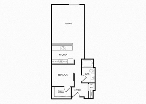 L30 one bedroom floorplan at Infinity Apartments in Seattle, WA