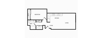 L31 one bedroom floorplan at Infinity Apartments in Seattle, WA