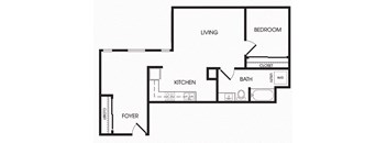 A32 floorplan at Infinity Apartments in Seattle, WA