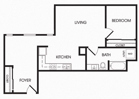 A32 floorplan at Infinity Apartments in Seattle, WA